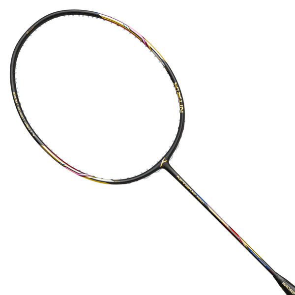 Hundred Nitrix Pro Unstrung Badminton Racquet – Black/Gold | Pro-Level Head-Heavy Power with M46X Carbon Fibre & Slim Shaft