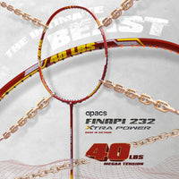 Apacs Finapi 232 Xtra Power Unstrung Badminton Racquet | Lightweight Graphite Frame | High Tension | Powerful Smash Control | Ideal for Intermediate & Advanced Player - Best Price online Prokicksports.com
