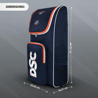 DSC Krunch Club Cricket Kitbag, Navy – Medium Duffle Kit Bag, Polyester & PU, Full Foam Padding, Front-Top Access, Multiple Pockets - Best Price online Prokicksports.com