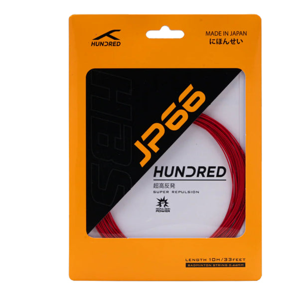 HUNDRED JP66 Badminton String (0.66mm) | High Repulsion Power String with Crisp Feel & Superior Control