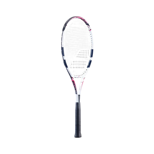 Babolat Feather Strung Tennis Racquet (Grip 2: 4 1/8) - 260g, White/Pink/Blue – Lightweight Control & Power (16x19)