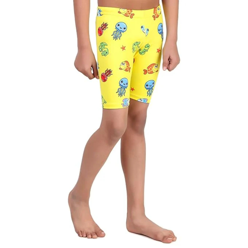 Viva Puffer 001 Kid’s Swimming Jammer, Yellow | Lightweight Swim Jammer with Stretch Fabric & Chlorine Resistance - Best Price online Prokicksports.com