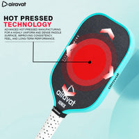 Airavat Ionix 7414 Pickleball Paddle | Carbon Fiber Surface | Polymer Core | USAPA Approved | Lightweight Design | Vibrant Cyan Color - Best Price online Prokicksports.com