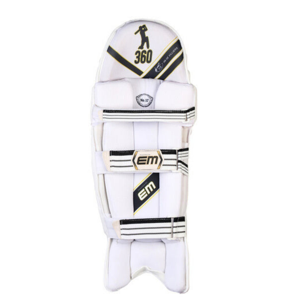 EM 360 Number 17 Cricket Batting Legguard Right Hand – ABD 360 No.17 Hi‑Density EVA Pads with Specialized Knee Socket