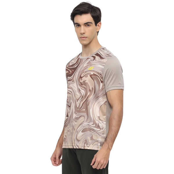 Yonex 2966 Men’s Round Neck T‑Shirt – TruDry Quick‑Dry Polyester, Lightweight & Breathable Essentia 3 Sports Tee