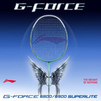 Li-Ning G-Force 6900 Superlite Unstrung Badminton Racquet, 5U G6 | Ultralite Carbon Technology | Fast Swing