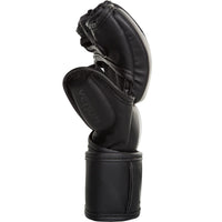 VENUM Challenger 4 oz MMA Gloves – PU Leather Training & Fighting Gloves with Velcro Strap, Small, Blac