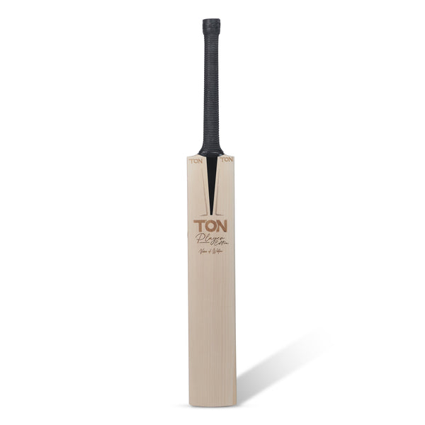 SS TON Player Edition Kashmir Willow Cricket Bat - SH | Grade 1 Air-Dried Willow, Concave Edges & Wide Play Area
