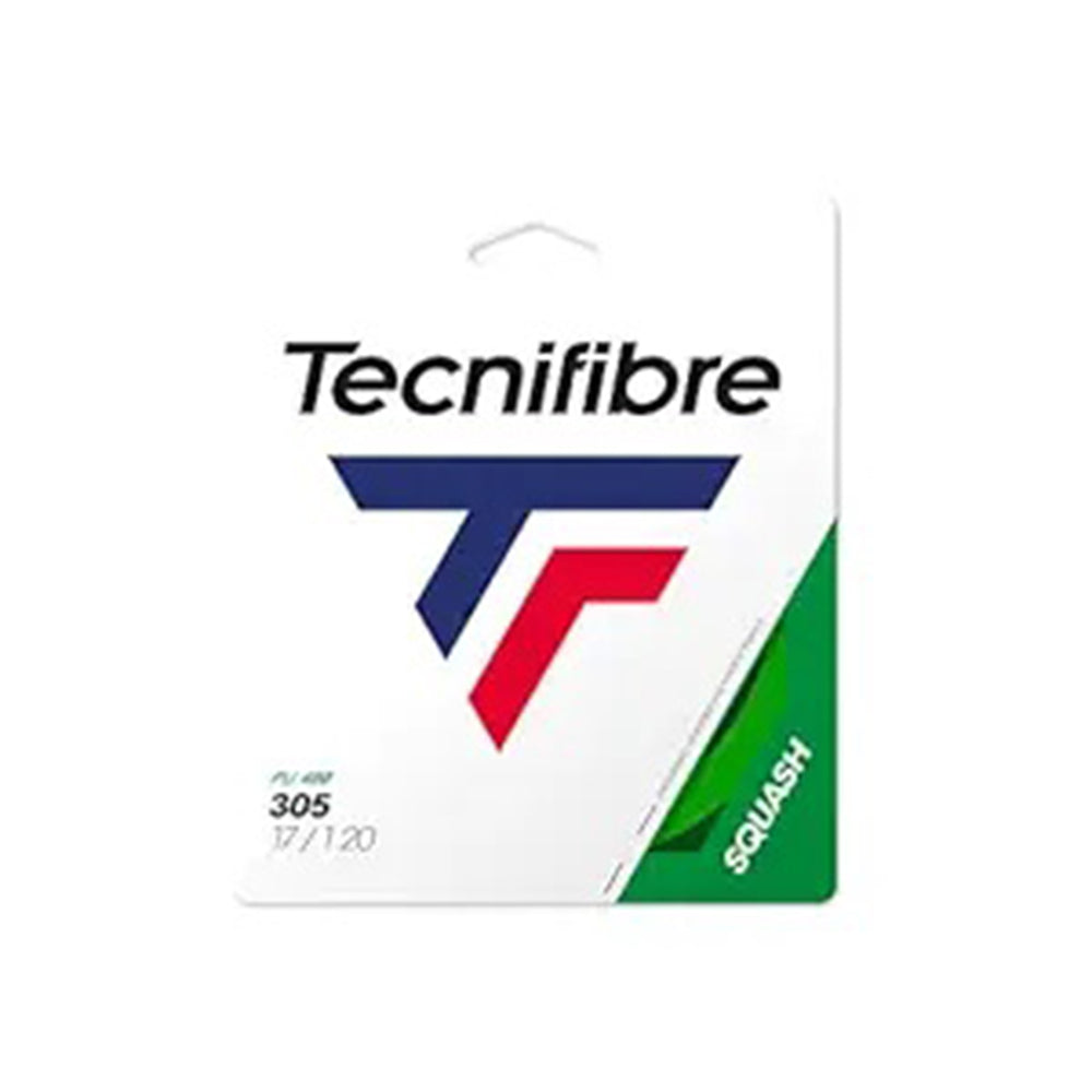 Tecnifibre 305 Vert 17L Squash String Set - Green | 1.20mm Gauge | 9.70m for Precision & Spin