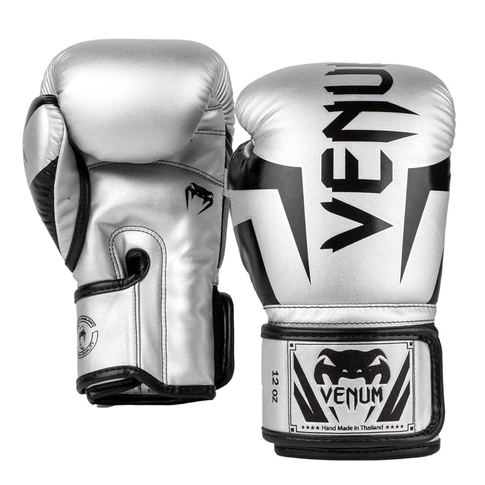 Venum Elite Boxing Gloves | Premium Synthetic Leather | Triple-Density Foam | Anatomical Grip | Hook & Loop Closure | Training/Sparring (10oz-18oz) - Best Price online Prokicksports.com