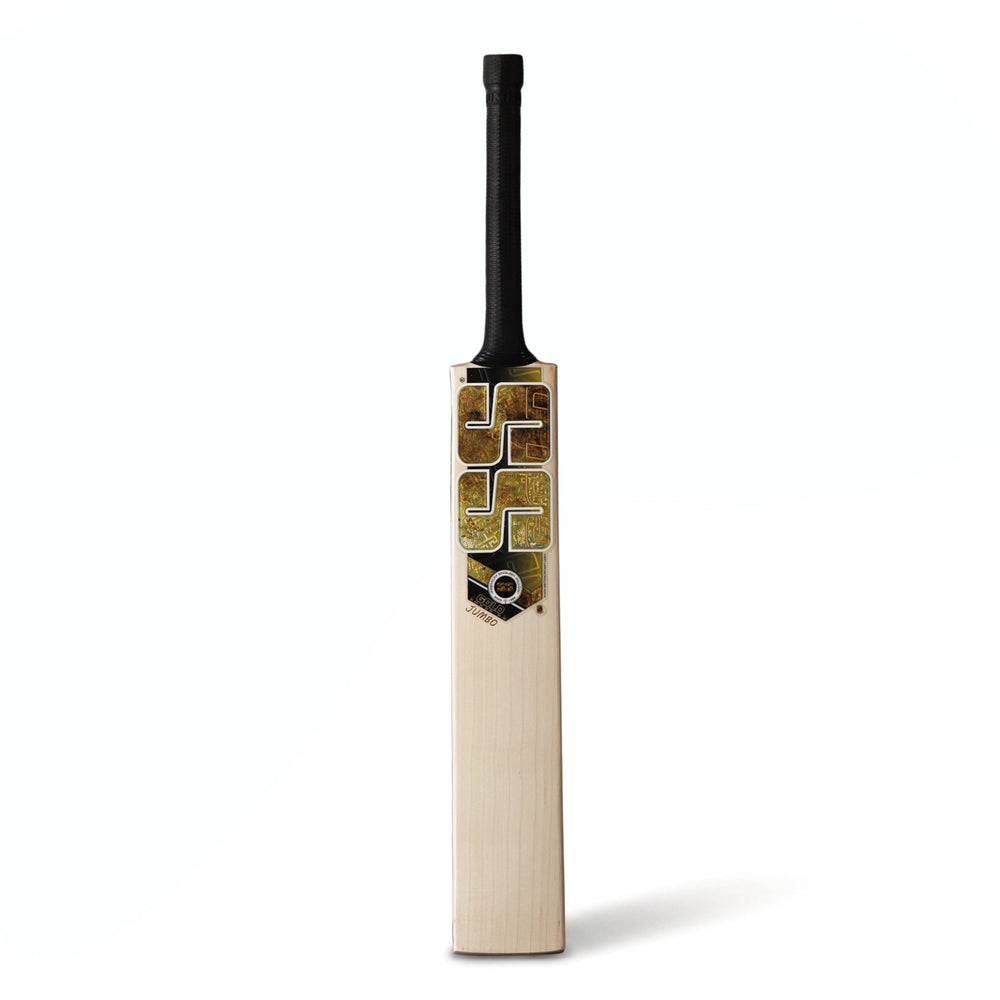 SS Gold Jumbo English Willow Cricket Bat - SH | Grade 1 Willow, Large Sweet Spot & Special Profile