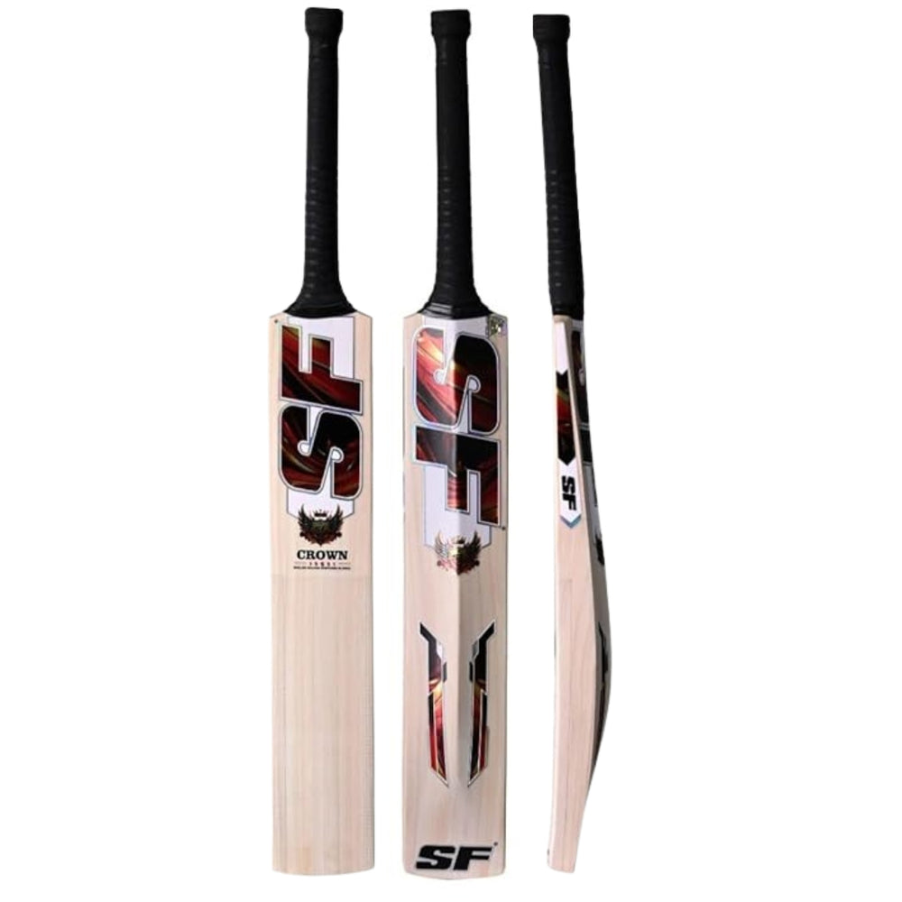 SF Crown English Willow Cricket Bat – Short Handle, Professional Grade with Powerful Profile - Best Price online Prokicksports.com