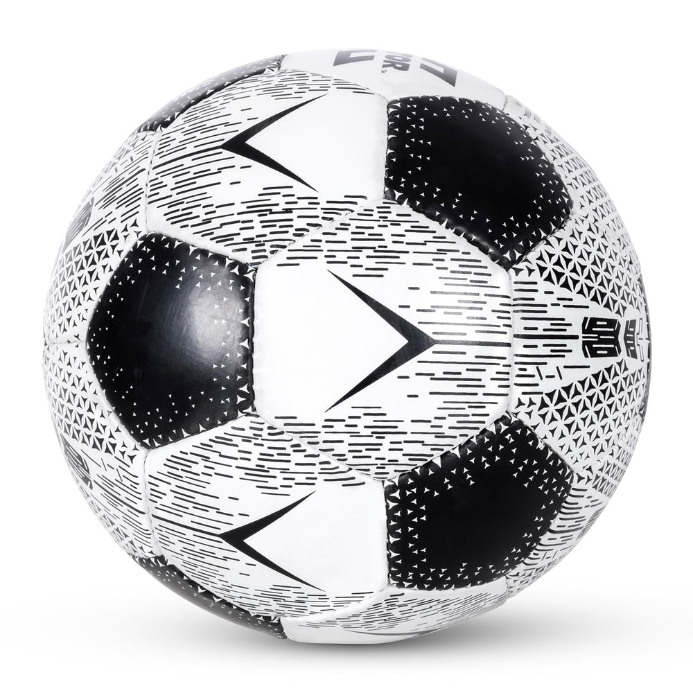 Vector X 32 Panel Black & White Rubberized Hand Stitched Indoor/Outdoor Football with Latex Bladder, Black/White, Size 5, Suitable for Match and Training for Adults 15+ Years - Best Price online Prokicksports.com