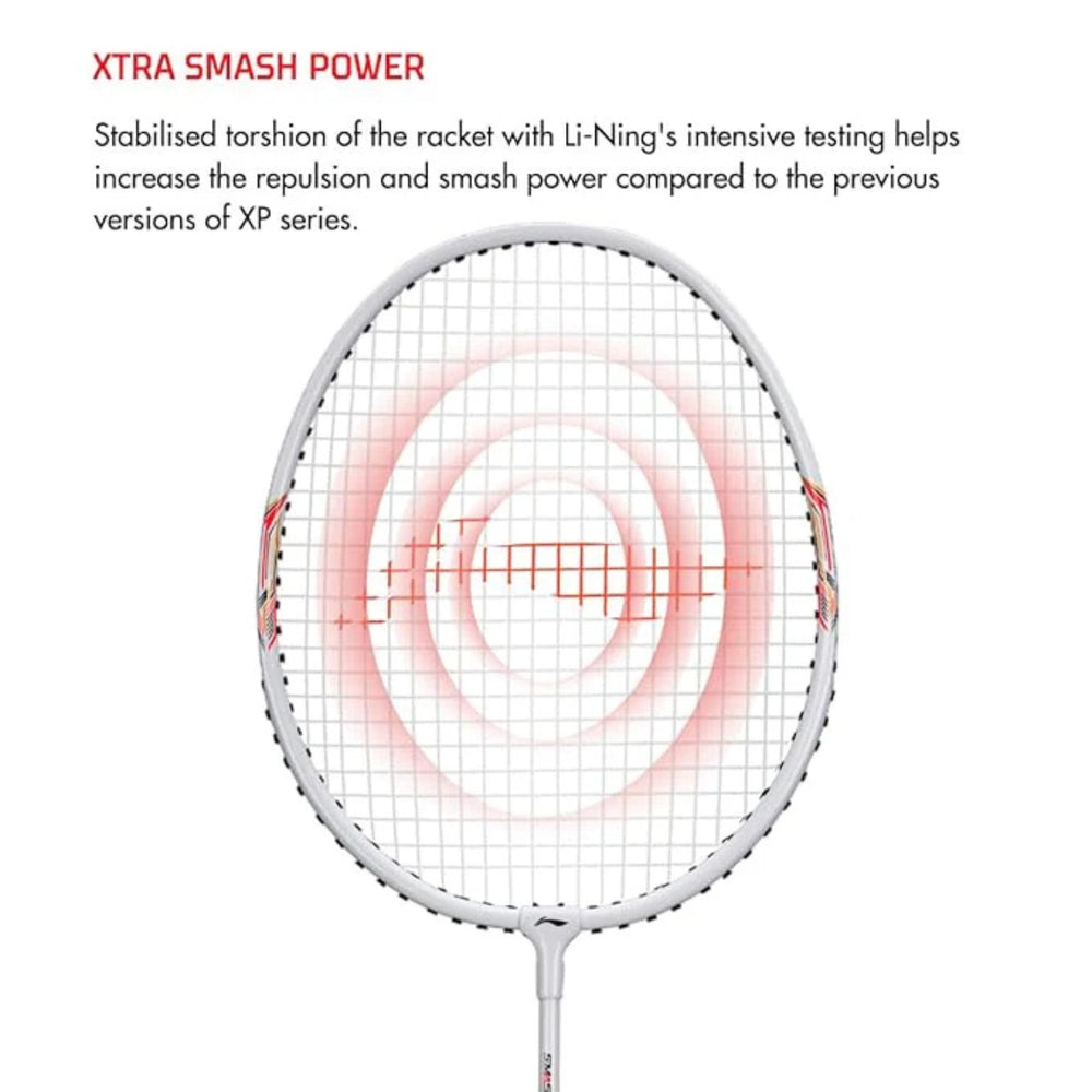 Li-Ning Smash XP 90 IV Strung Badminton Racquet with Full Cover (Pack of 2) G5 White/Orange | Lightweight Beginner Racquets - Best Price online Prokicksports.com