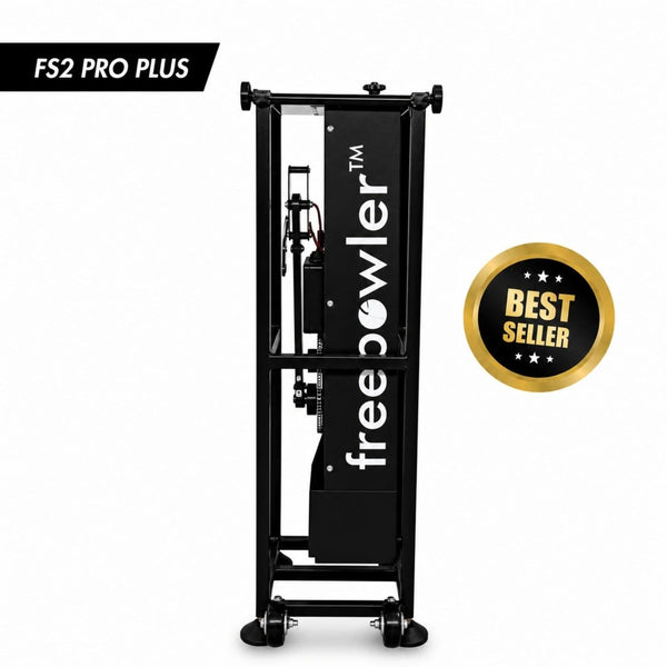 Freebowler Superthrower Automated Pro FS2 PRO PLUS Arm Simulated Portable Cricket Bowling Machine Auto Feeder Speed Control Line Length Adjustable Battery Backup