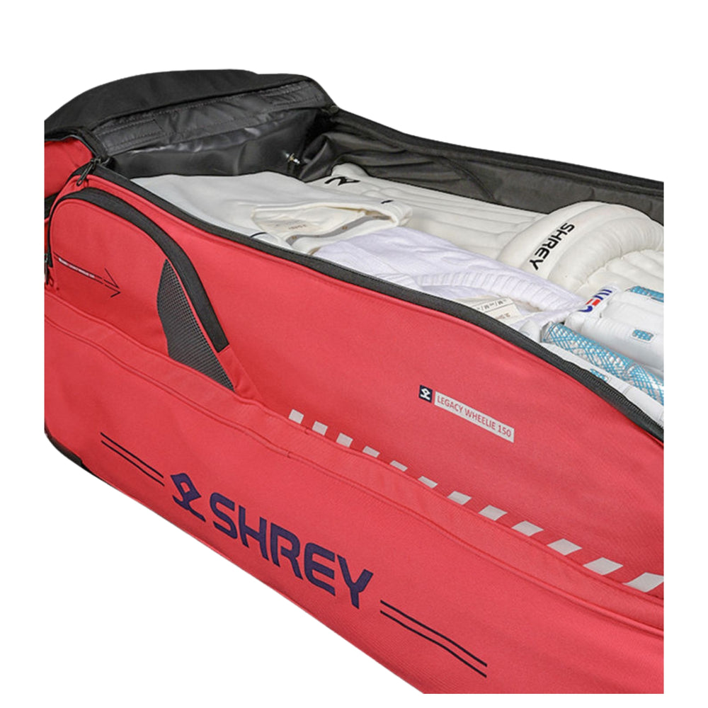 Shrey 3334 Legacy Wheelie 150 Cricket Kitbag | Spacious, Durable & Easy-to-Carry Cricket Gear Bag | Premium Cricket Kit Bag with Wheels - Best Price online Prokicksports.com
