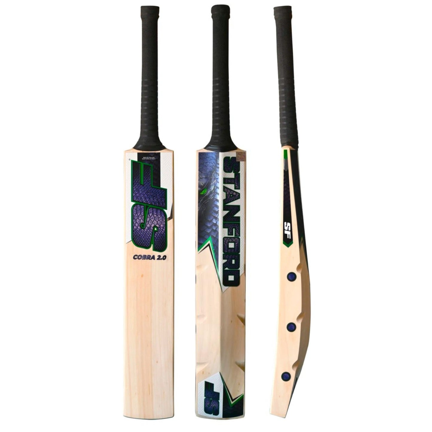 SF Cobra 2.0 English Willow Cricket Bat SH | Premium Grade Willow | Lightweight & Durable | Thick Edges for Power Shots | Professional Adult Cricket Bat - Best Price online Prokicksports.com