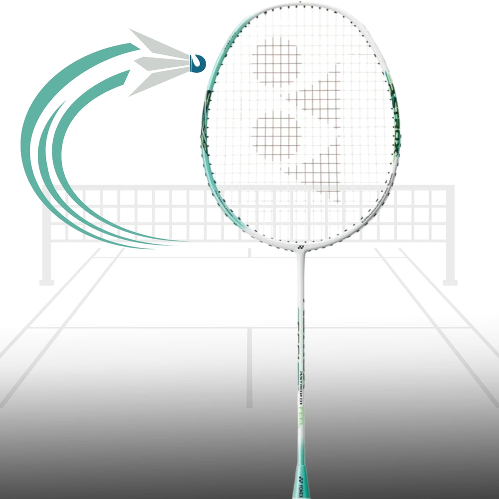 Yonex Astrox 01 Feel Strung Badminton Racquet (G4-4U) – White/Mint | Lightweight, Head-Heavy, High-Performance Racquet for Advanced Players | Power, Precision & Speed