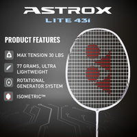 Yonex Astrox Lite 43i Strung Badminton Racquet | Lightweight Head Heavy Racquet - Best Price online Prokicksports.com