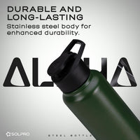 Solpro Alpha Stainless Steel Bottle | Durable & Insulated Hydration Accessory - Best Price online Prokicksports.com
