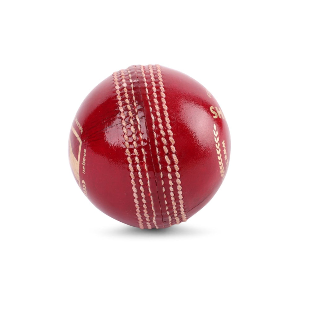 SG Shield 30 Cricket Leather Ball 1 PC, Red – Youth, 4‑Piece Alum‑Tanned Leather, Waterproof, Club & School Match Ball - Best Price online Prokicksports.com