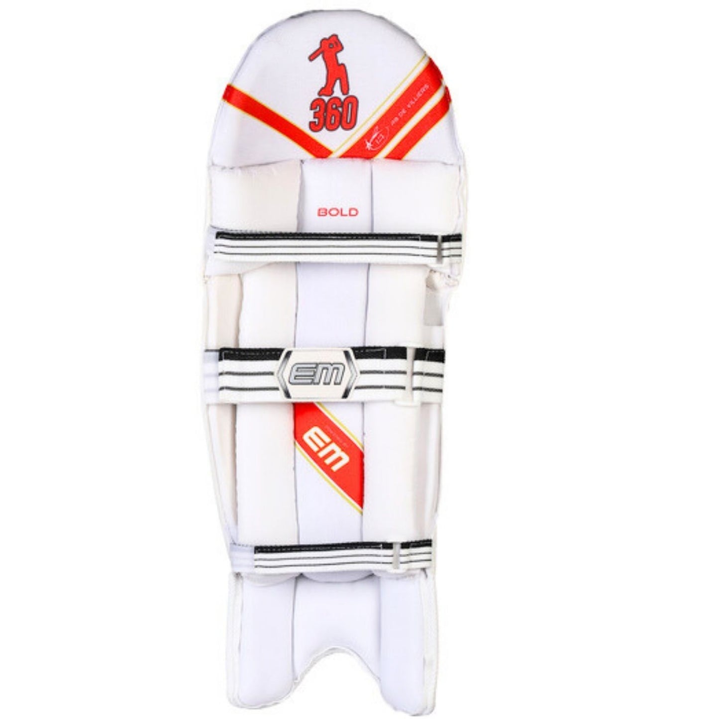 EM 360 Bold Right Hand Cricket Batting Legguard – 360 Bold Pads with Hi‑Density Protection & Knee Socket for Right‑Hand Batsmen - Best Price online Prokicksports.com