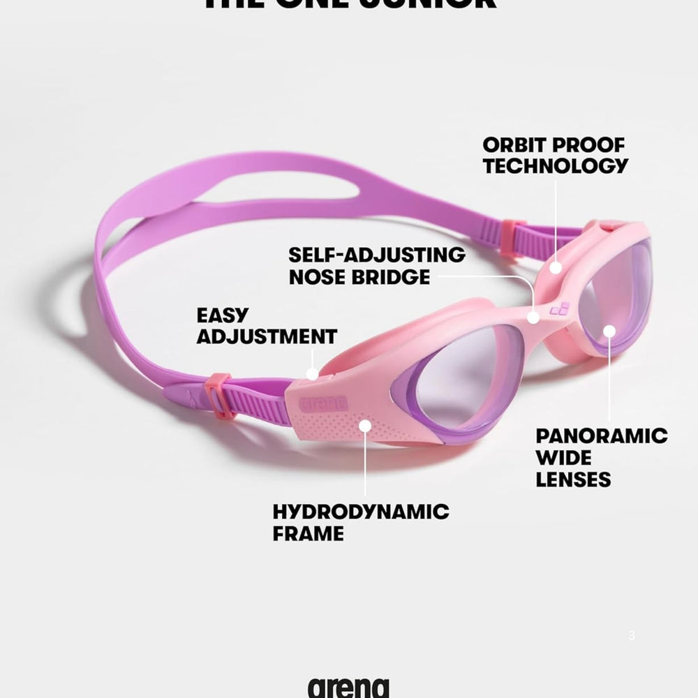 Arena The One Junior Swimming Goggles – Anti-Fog UV Protection Swim Eyewear for Kids & Youth - Best Price online Prokicksports.com