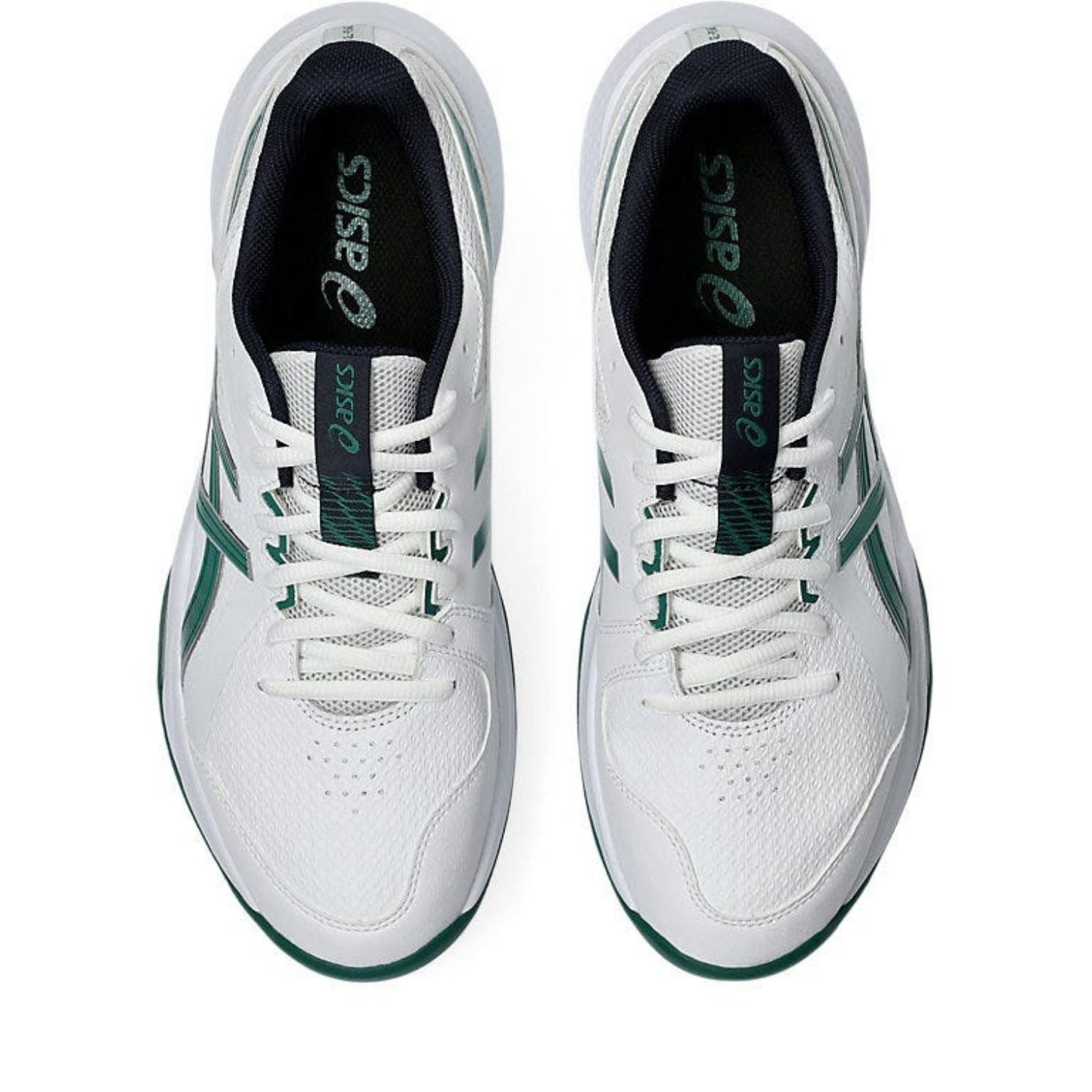 ASICS Unisex Gel-Peake 3 Cricket Shoes White/Jasper Green Turf Hard Wicket GEL Cushioning TRUSSTIC Grip - Best Price online Prokicksports.com