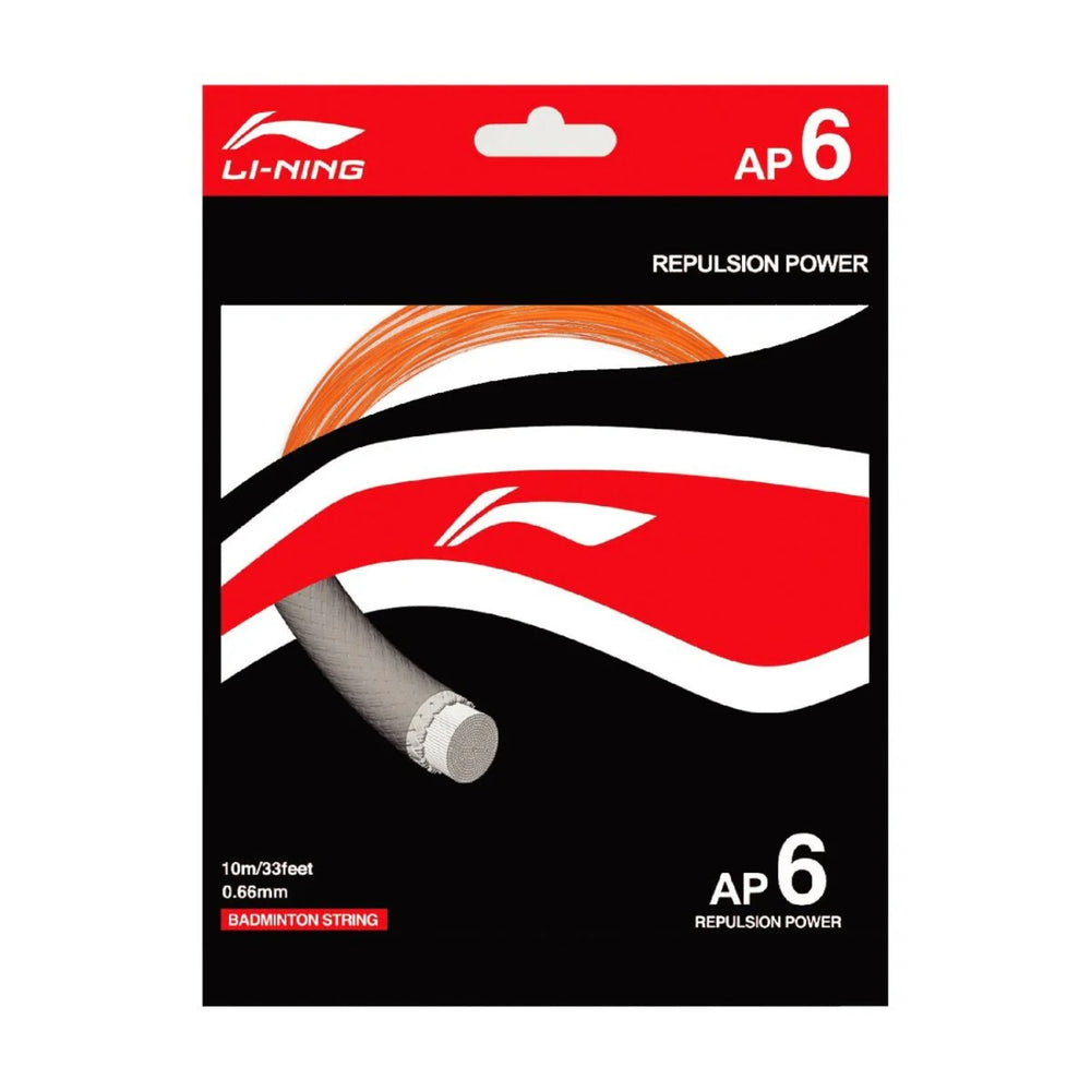 LI-Ning AP6 Badminton String (0.66mm) – AXJL034 | High Repulsion String with Durable Coating & Clear Hitting Sound - Best Price online Prokicksports.com