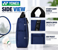 Yonex SUNR 2245 Sports Shoe Bag | Lightweight Polyester Carry Bag, Zippered Main Compartment, Top Carry Handle, Compact Footwear Storage for Badminton, Court & Training Shoes