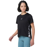 ASICS High Low AOP SS Top for Women | Round Neck Sports T-Shirt - Best Price online Prokicksports.com