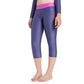 SPEEDO SWIM CONTRAST CAPRI, HAPUNA BLUE/NEON VIOLET | Chlorine-Resistant Fabric with UPF Protection & Performance Fit - Best Price online Prokicksports.com