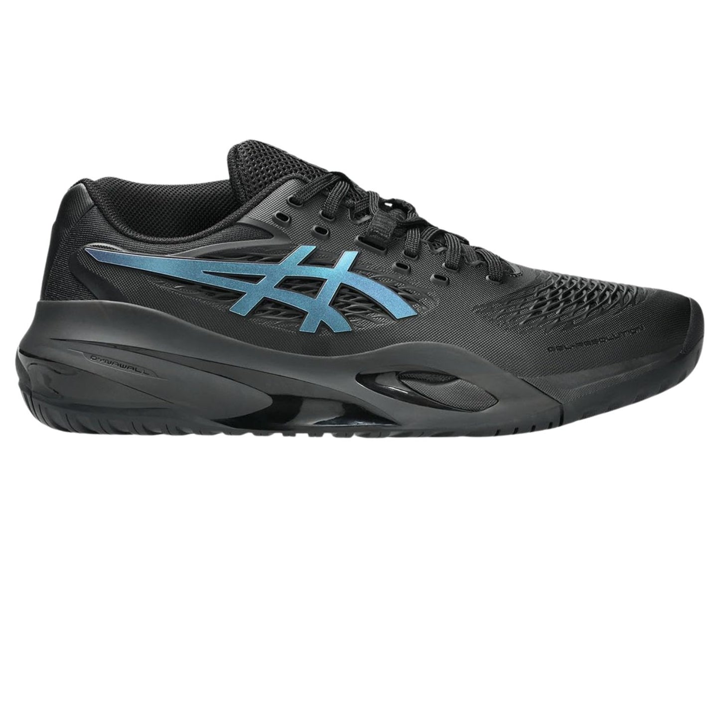 Asics Gel-resolution X Night Energy Men’s Tennis Shoes  – Black/prism Blue | Dynalacing™ Technology, Dynawall™ Stability
