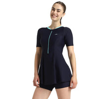 Speedo Women’s Endurance10 Closedback Sleeved Swimdress With Boyleg – Chlorine‑Resistant UPF 40+ Modest Swimwear - Best Price online Prokicksports.com