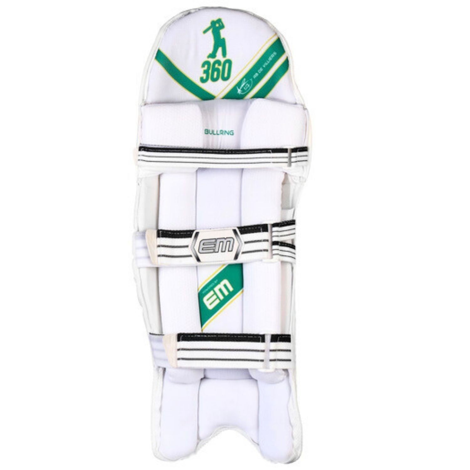 EM 360 Bull Ring Right Hand Cricket Batting Legguard – ABD 360 Bull Ring Hi‑Density Pads with Knee Socket for Right‑Hand Batsmen - Best Price online Prokicksports.com