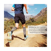 Prokick Calf Compression Sleeves for Men and Women, Black/Grey - Best Price online Prokicksports.com
