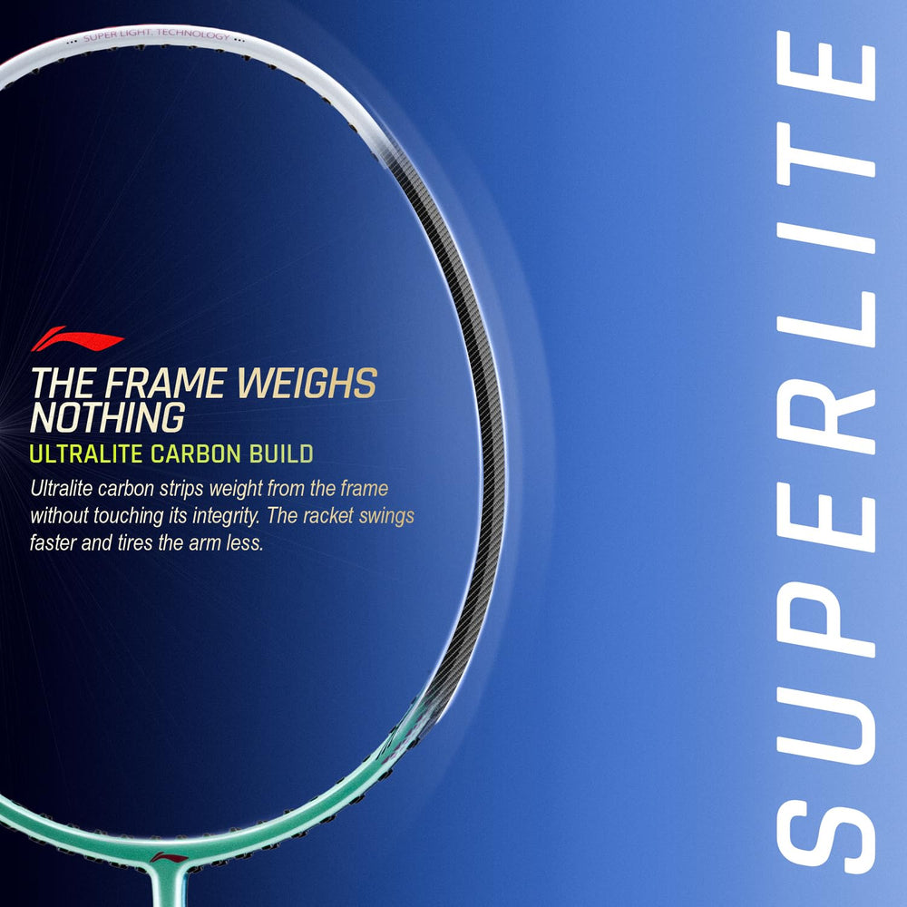 Li-Ning G-Force 6900 Superlite Unstrung Badminton Racquet, 5U G6 | Ultralite Carbon Technology | Fast Swing