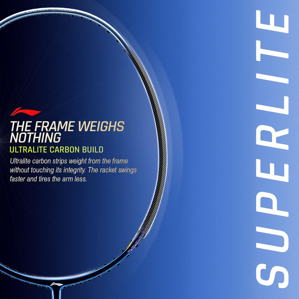 Li-Ning G-Force 6900 Superlite Unstrung Badminton Racquet, 5U G6 | Ultralite Carbon Technology | Fast Swing