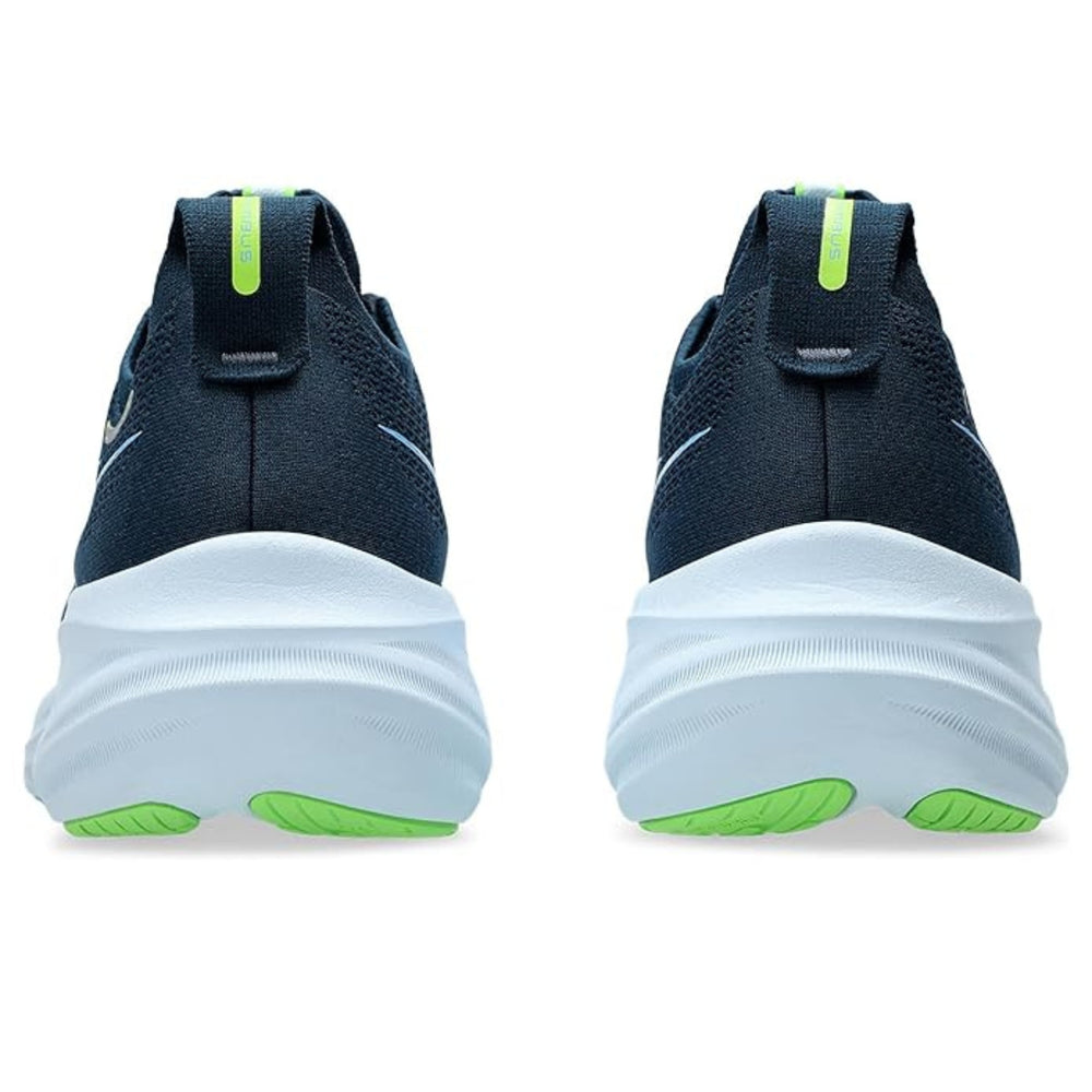 ASICS GEL-NIMBUS 26 Running Shoes for Men | Maximum Cushioning | PureGEL Technology | French Blue/Electric Lime | Plush Comfort for Long Runs - Best Price online Prokicksports.com