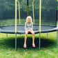 Plum Wave Springsafe Trampoline & Enclosure 14ft | Extra Large Outdoor Family Trampoline with Safety Net & Padded Springs | Black/Green – Model 30249 - Best Price online Prokicksports.com