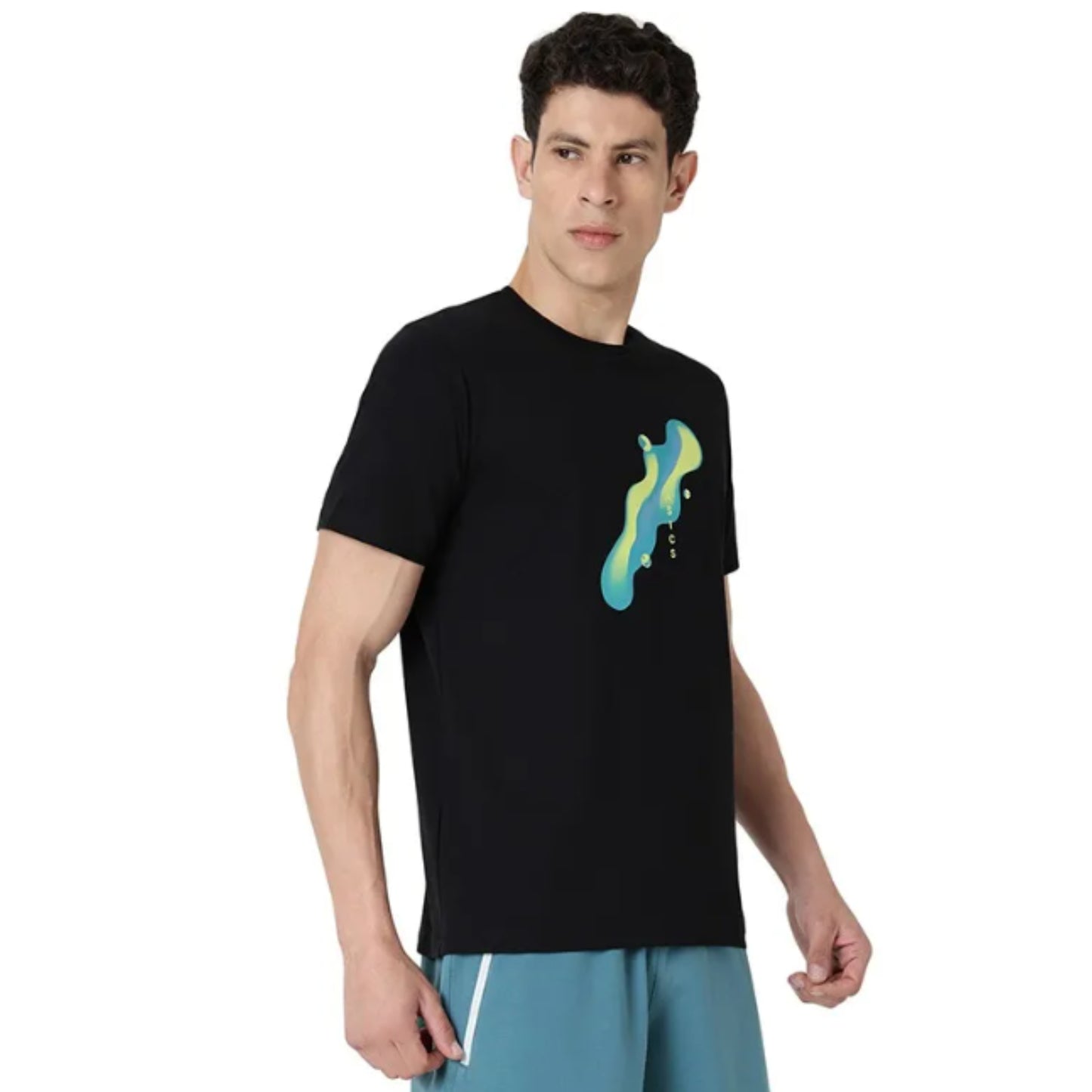 ASICS Diagonal Graphic SS Top for Men | Round Neck Sports T-Shirt - Best Price online Prokicksports.com