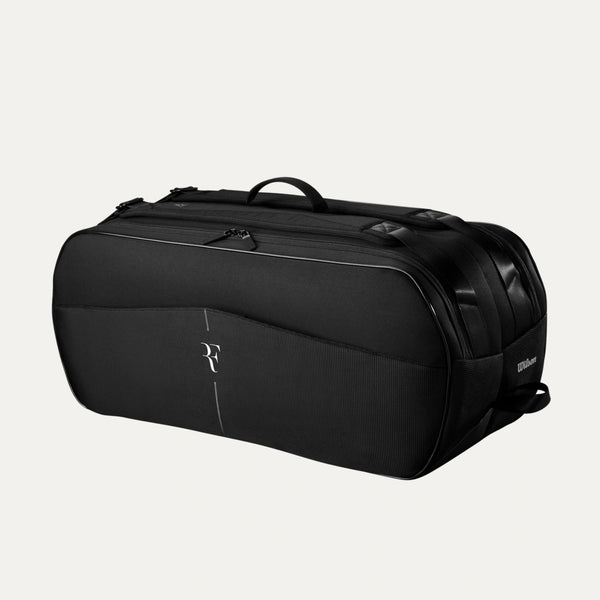 Wilson RF Tournament 9PK Tennis Racquet Bag – WR8043301001 - Black | Roger Federer Edition | Premium 9 Racquet Bag with Thermoguard & Pro-Level Design