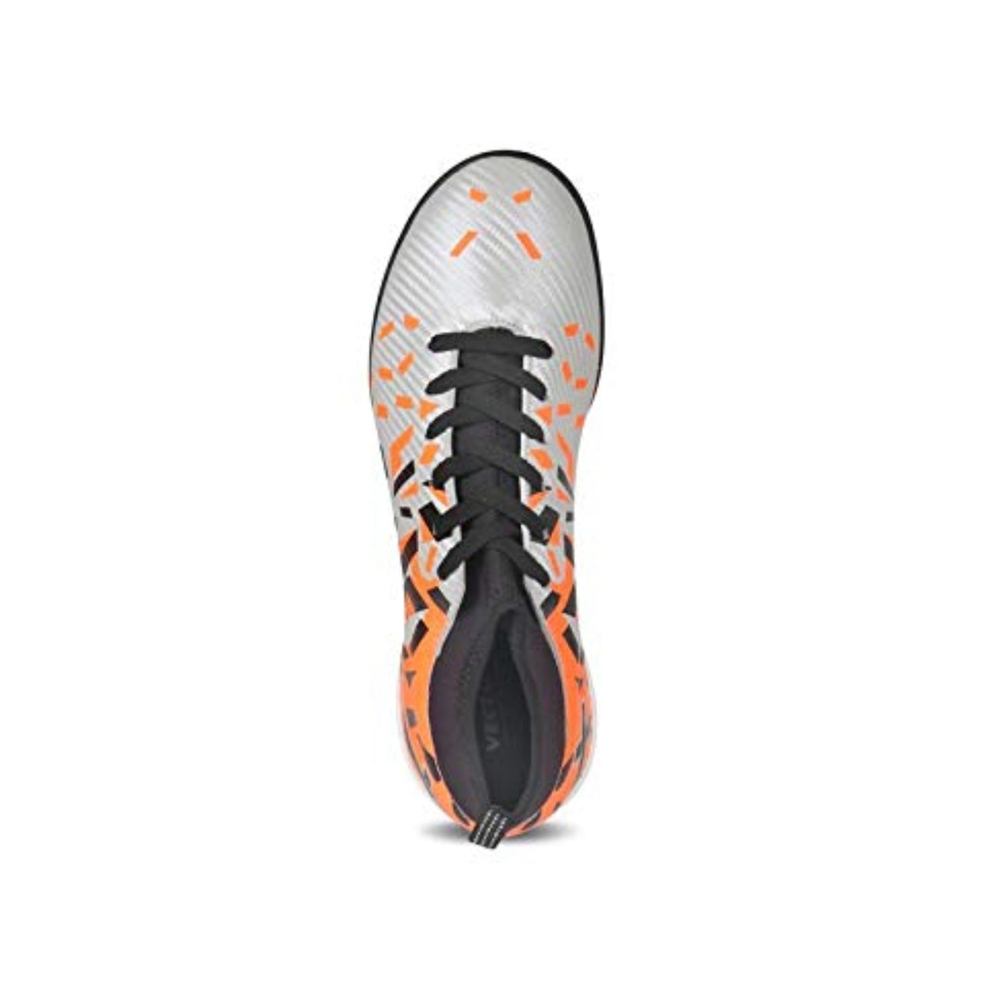 Vector X Flame Indoor Football Shoes – Lightweight Futsal Shoes with Non-Marking Rubber Sole, Superior Grip & Comfort for Indoor Court Play, Silver/Orange - Best Price online Prokicksports.com