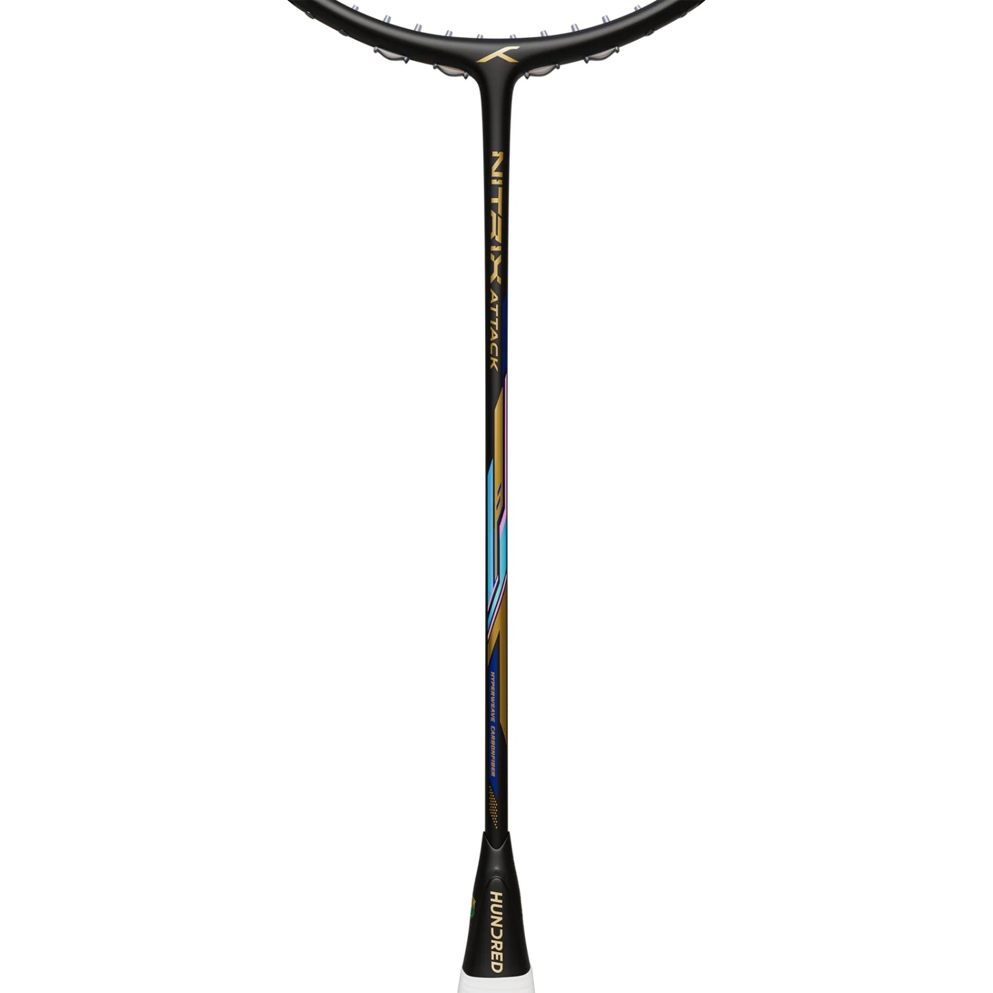 HUNDRED Nitrix Attack Unstrung Badminton Racquet | Head-Heavy Power Frame with Carbon Fibre Build | Aggressive Attack Series - Best Price online Prokicksports.com