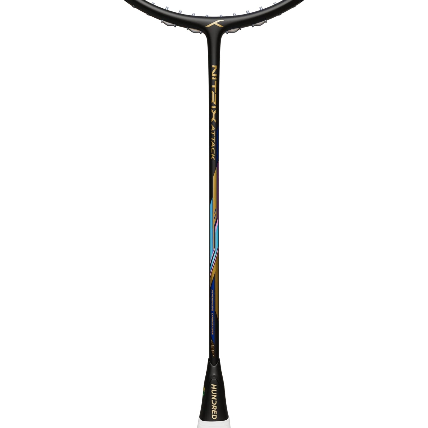 HUNDRED Nitrix Attack Unstrung Badminton Racquet | Head-Heavy Power Frame with Carbon Fibre Build | Aggressive Attack Series - Best Price online Prokicksports.com