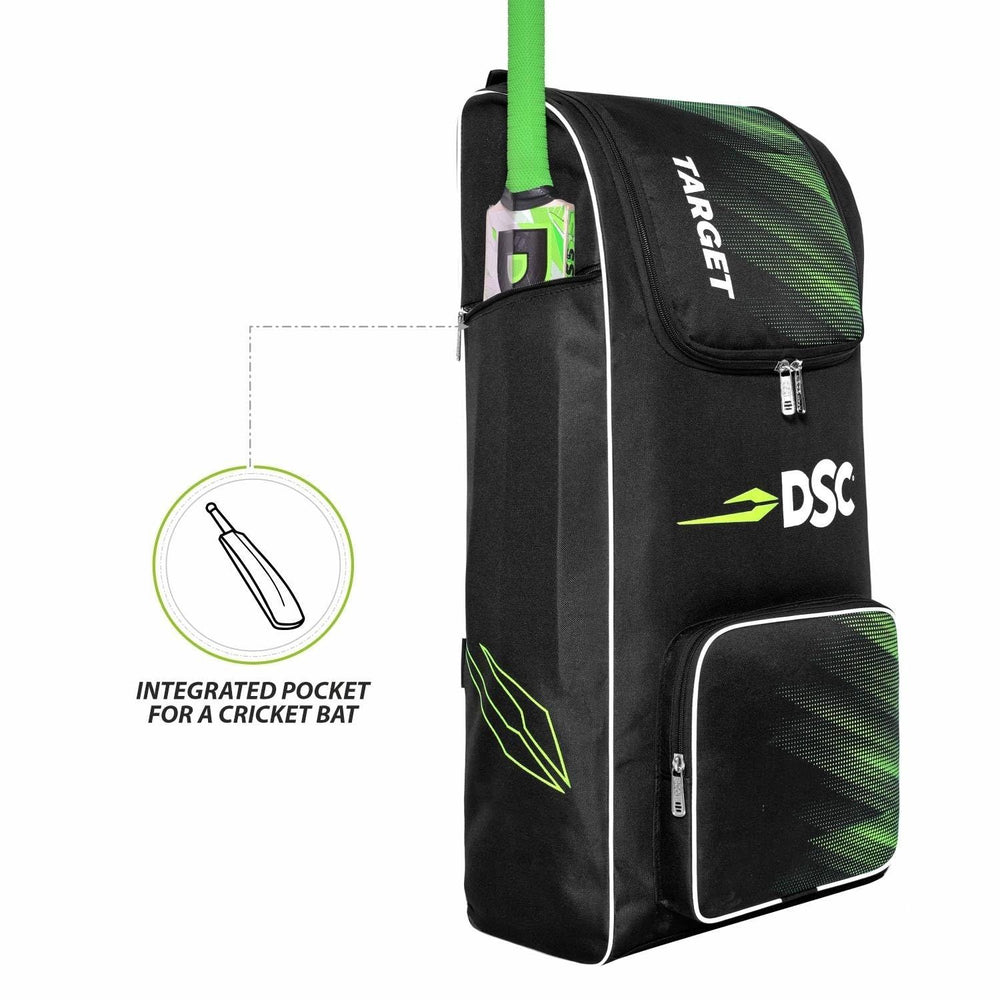 DSC Target Cricket Kit Bag – Spacious Cricket Gear Bag with Durable Fabric, Multiple Compartments & Professional Design - Best Price online Prokicksports.com