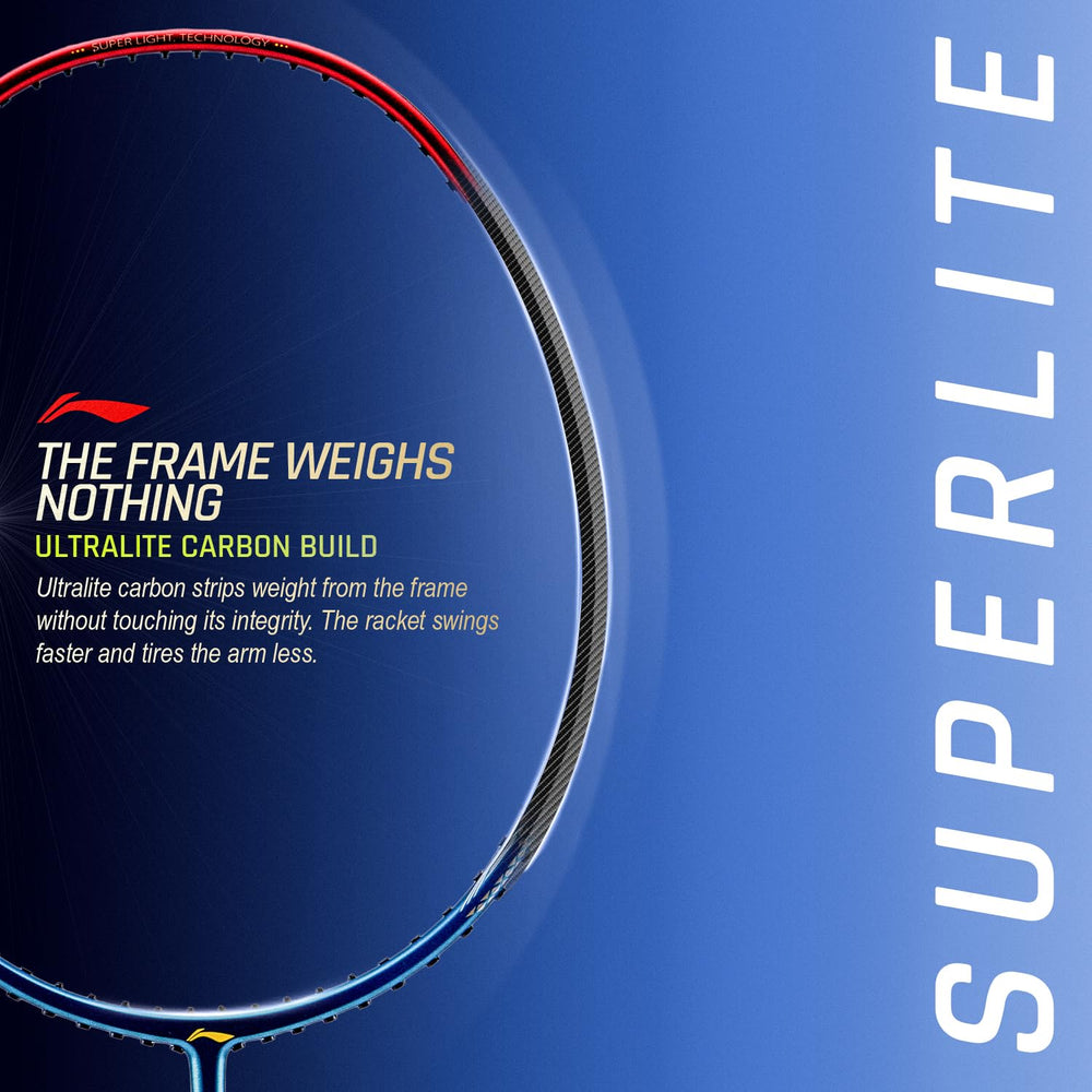 Li-Ning G-Force 6900 Superlite Unstrung Badminton Racquet, 5U G6 | Ultralite Carbon Technology | Fast Swing