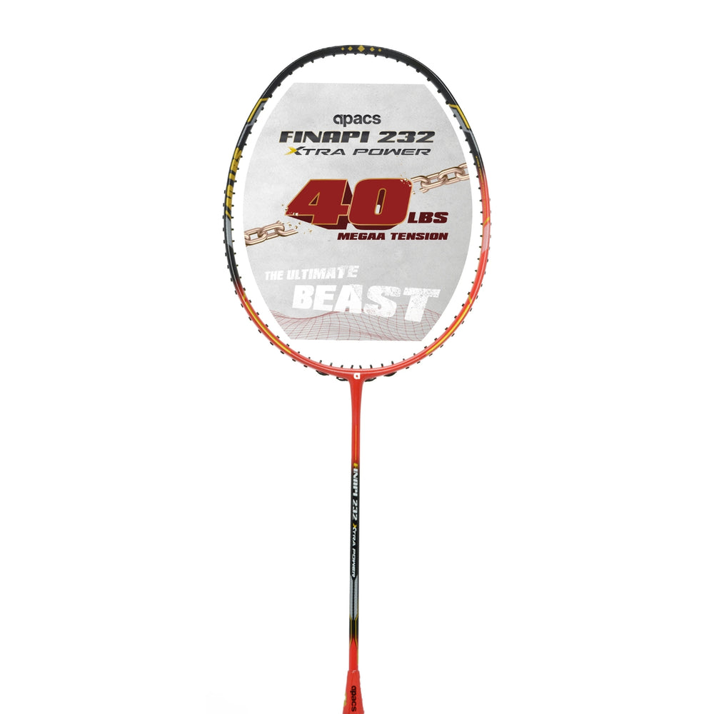 Apacs Finapi 232 Xtra Power Unstrung Badminton Racquet | Lightweight Graphite Frame | High Tension | Powerful Smash Control | Ideal for Intermediate & Advanced Player - Best Price online Prokicksports.com