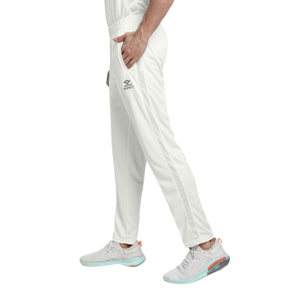 Shrey Match 2.0 Junior Cricket Trousers – Lightweight, Breathable Off-White Pants for Kids’ Match, Practice, Coaching Sessions, and School Cricket Uniforms