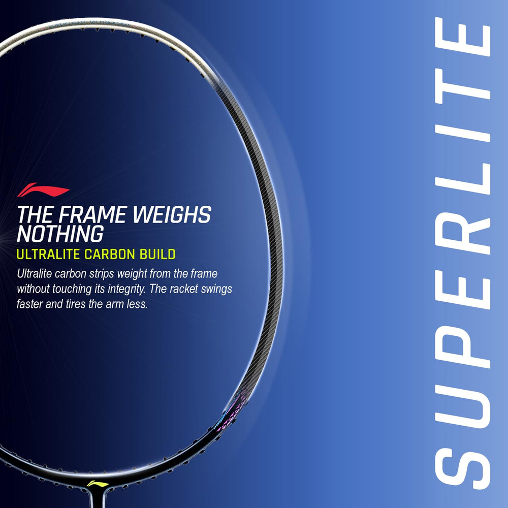 Li-Ning G-Force 6900 Superlite Unstrung Badminton Racquet, 5U G6 | Ultralite Carbon Technology | Fast Swing